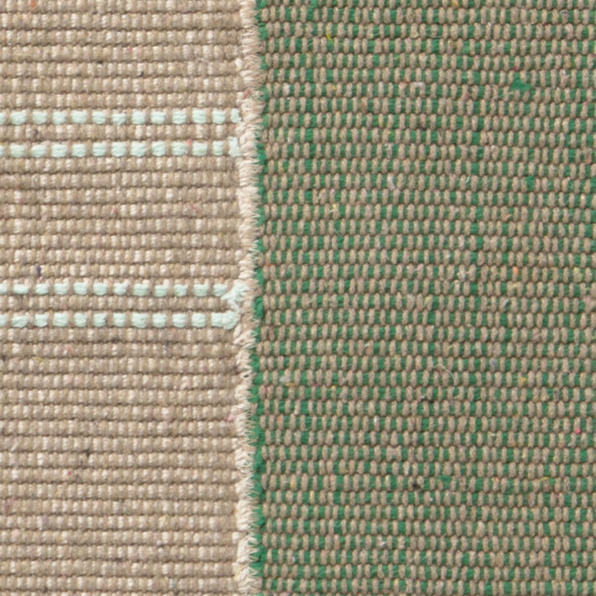 Tapis rectangulaire tissé à la main d'Oaxaca rugcycled, aqua, anil, grain de café, monstera, patroit, miel, naturel, LORENA CANALS