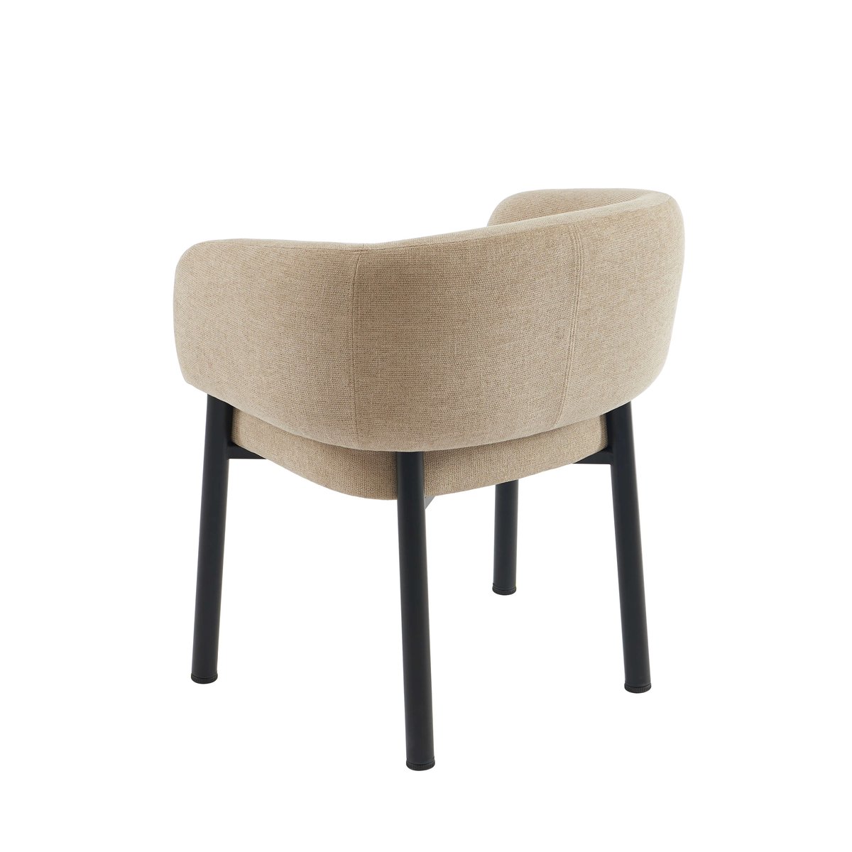 Lot de 6 fauteuils en tissu et acier ABELIA beige, SORELH