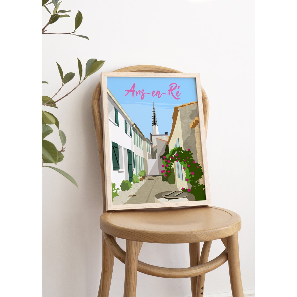 Affiche ville Ars-en-Ré blanc, L'AFFICHERIE