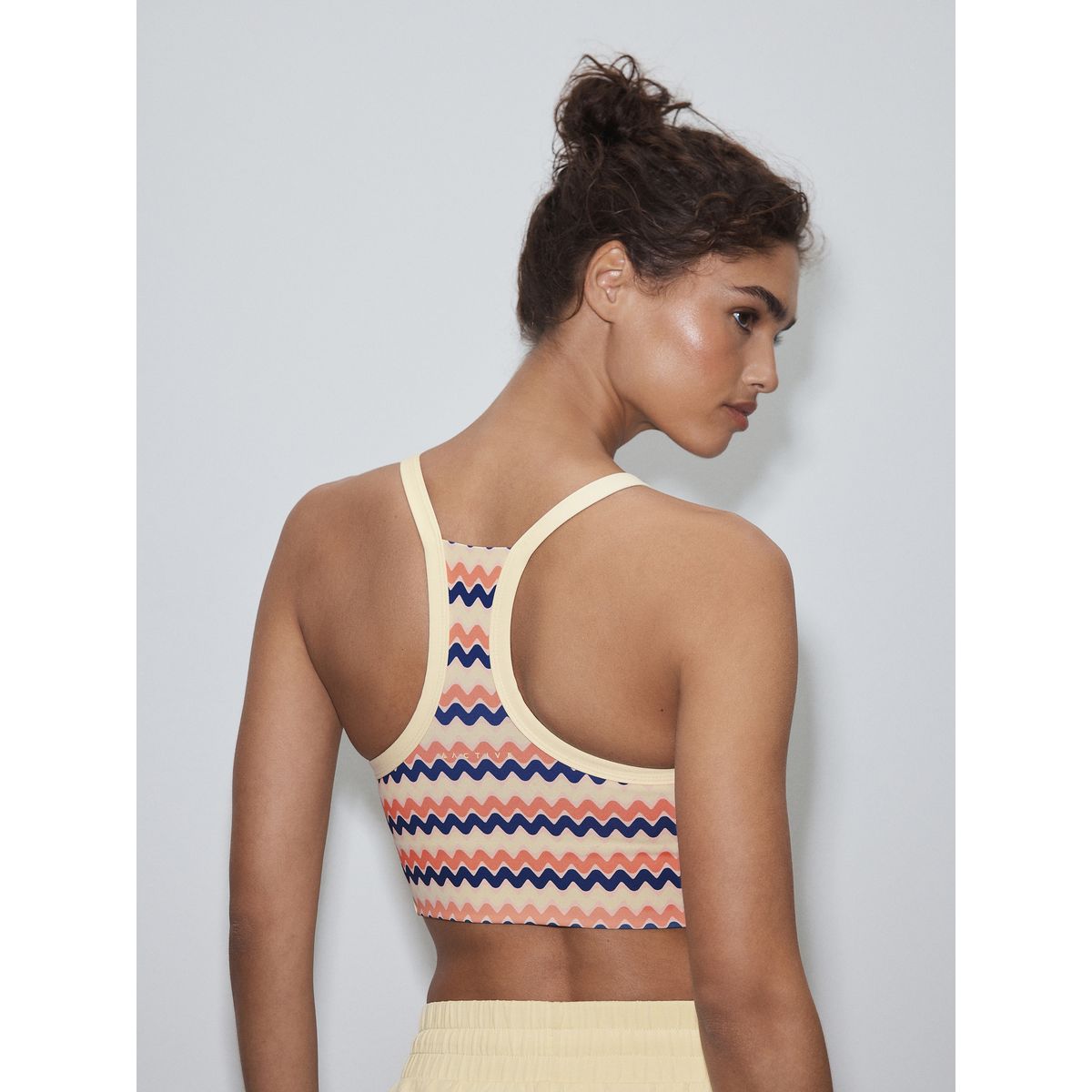 Brassière de sport dos nageur active power pêche rayures, NEXT