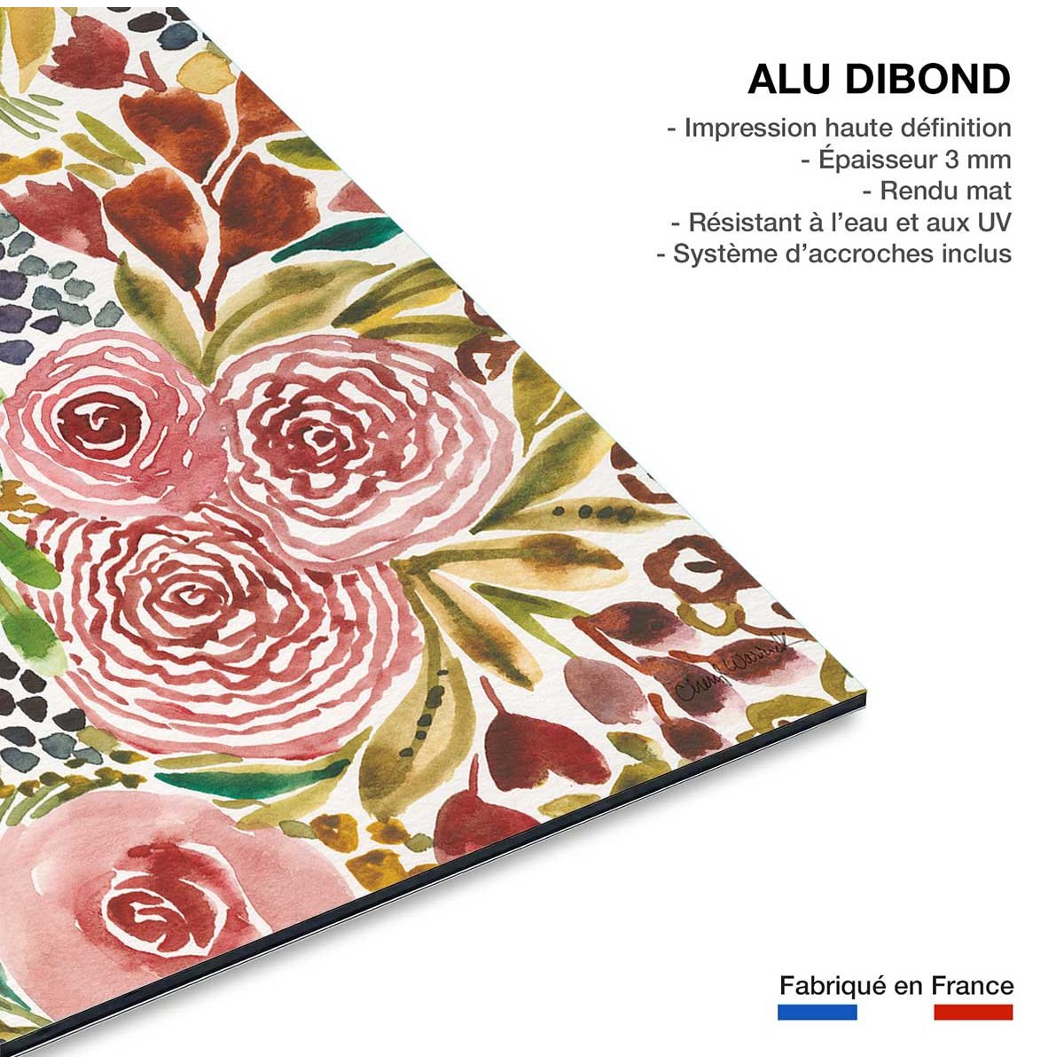 Tableau roses envoutantes tableau alu dibond, HEXOA