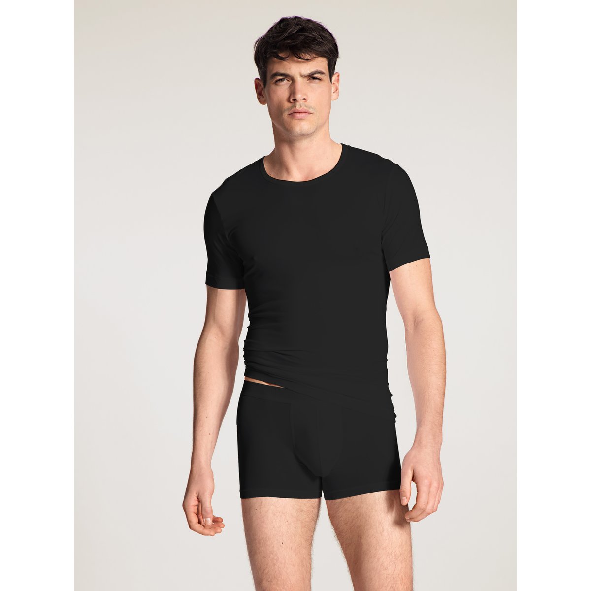T-Shirt manches courtes Lyocell FOCUS noir, CALIDA