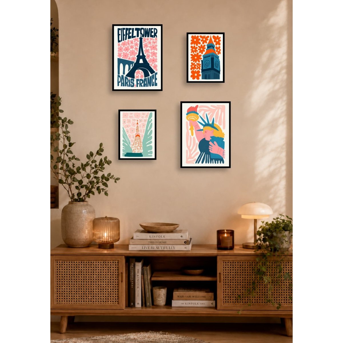 Pack d'affiches encadrées – Peintures du monde blanc, L'AFFICHERIE