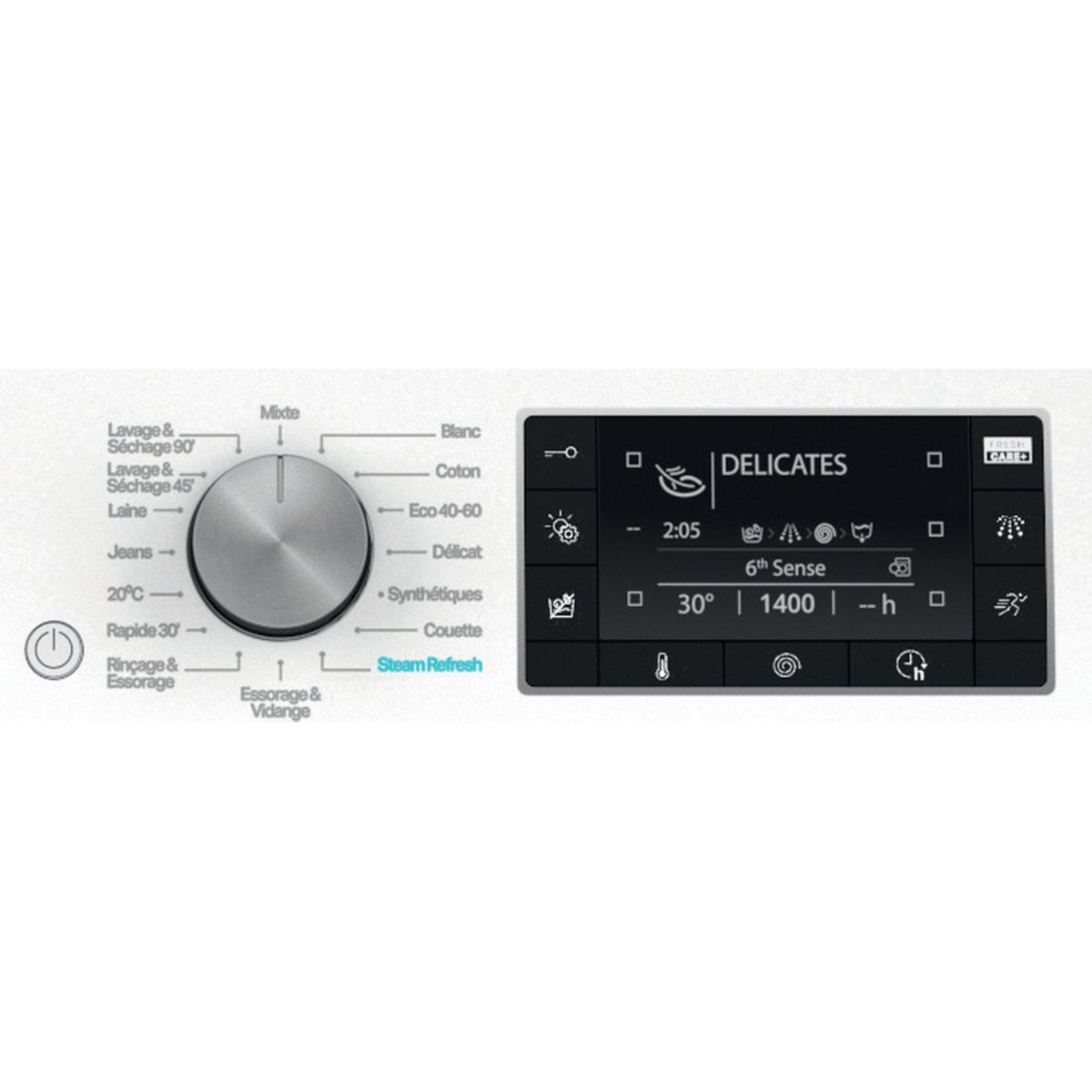 Lave linge séchant hublot FFDB1174489BVFR - 11/7 kg - 1400 tr/min - Classe C - Moteur induction couleur unique, WHIRLPOOL