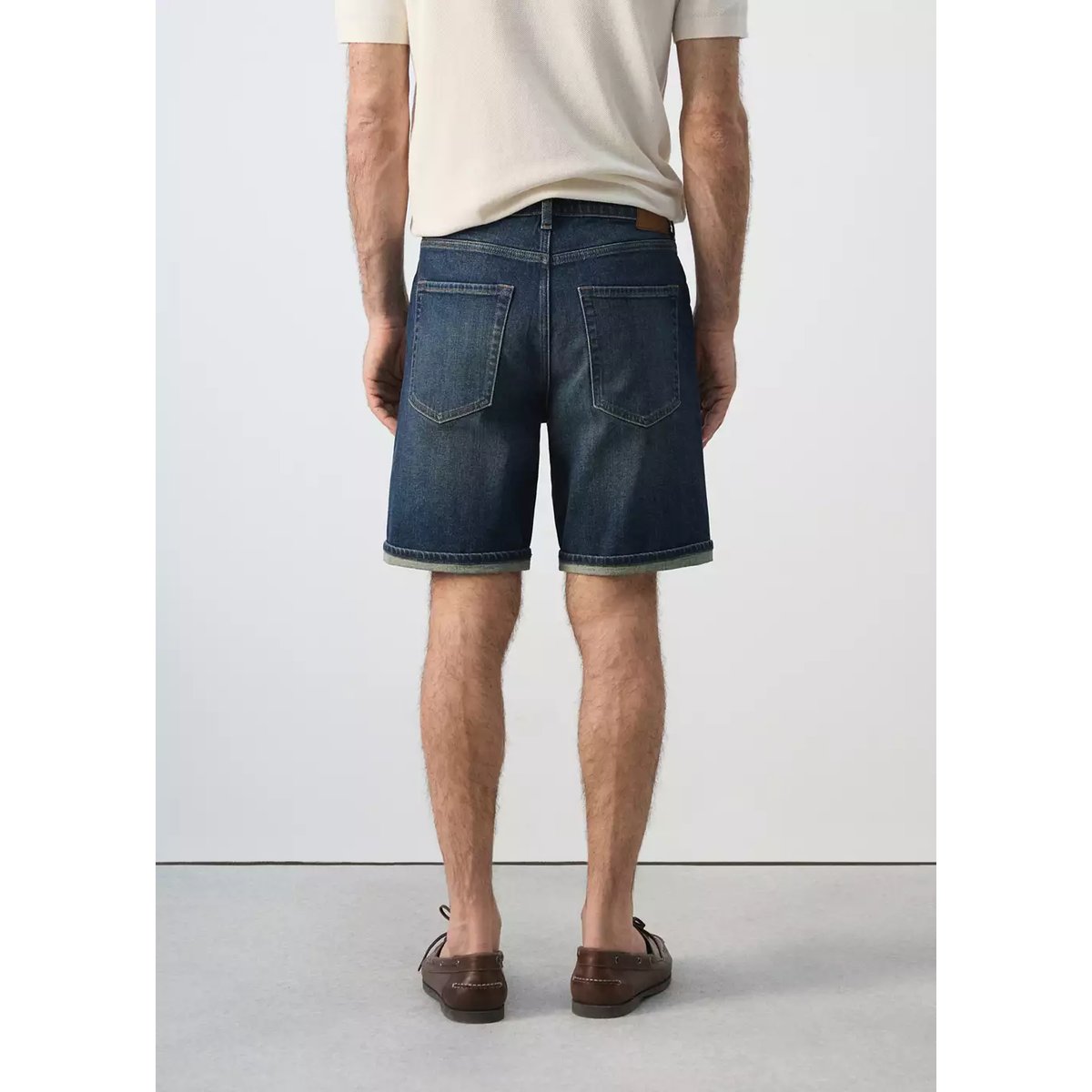 Bermuda en jean slim fit bleu foncé, MANGO MAN