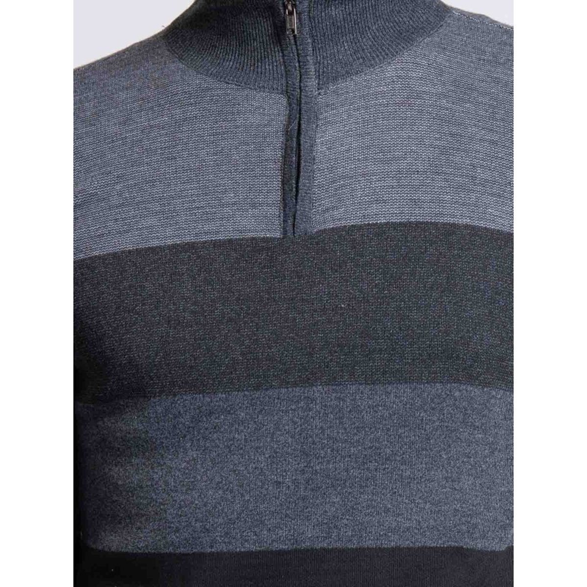 Pull Col Montant Zippé Losibil gris foncé, RITCHIE
