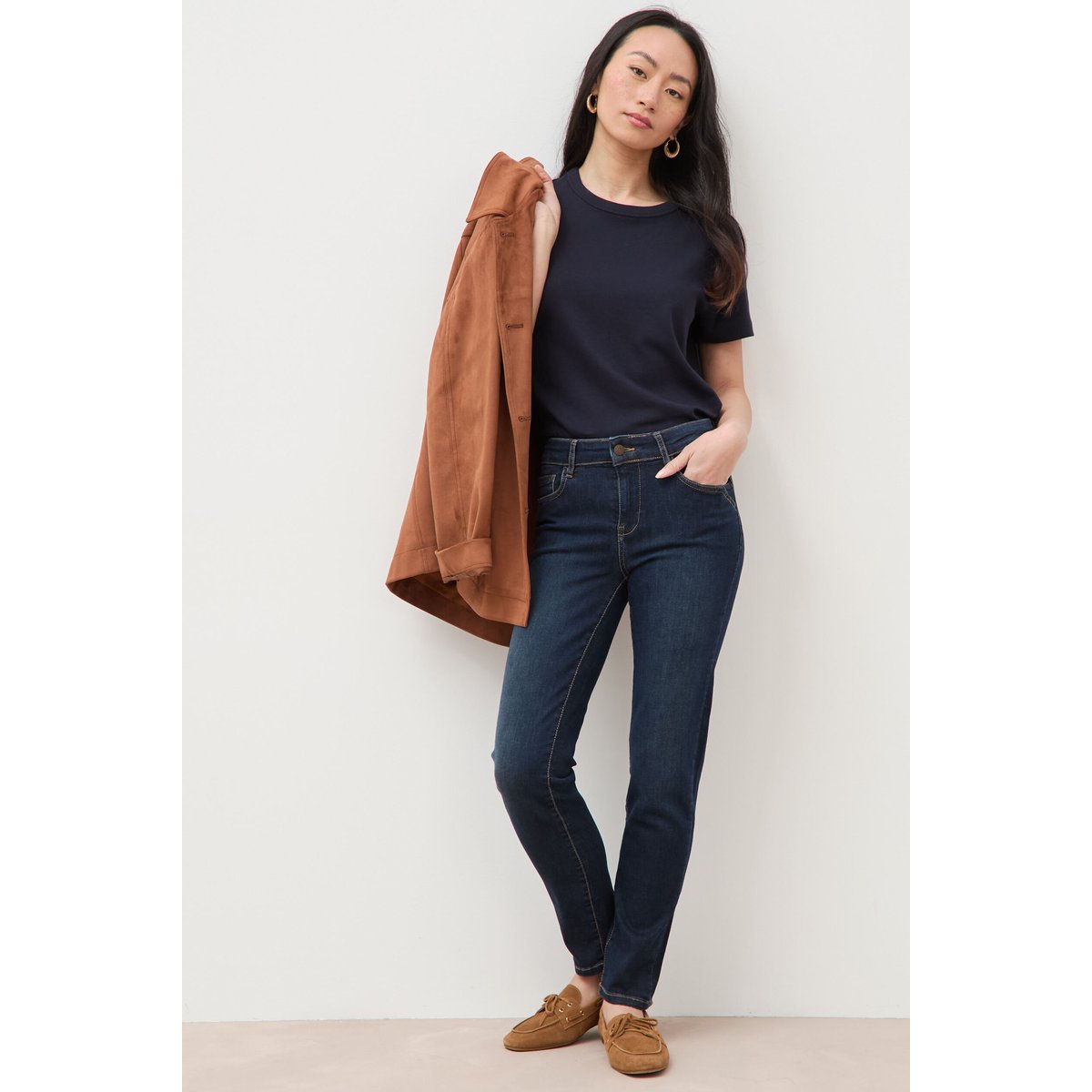 Jeans slim 7/8ème denim brut, BONOBO