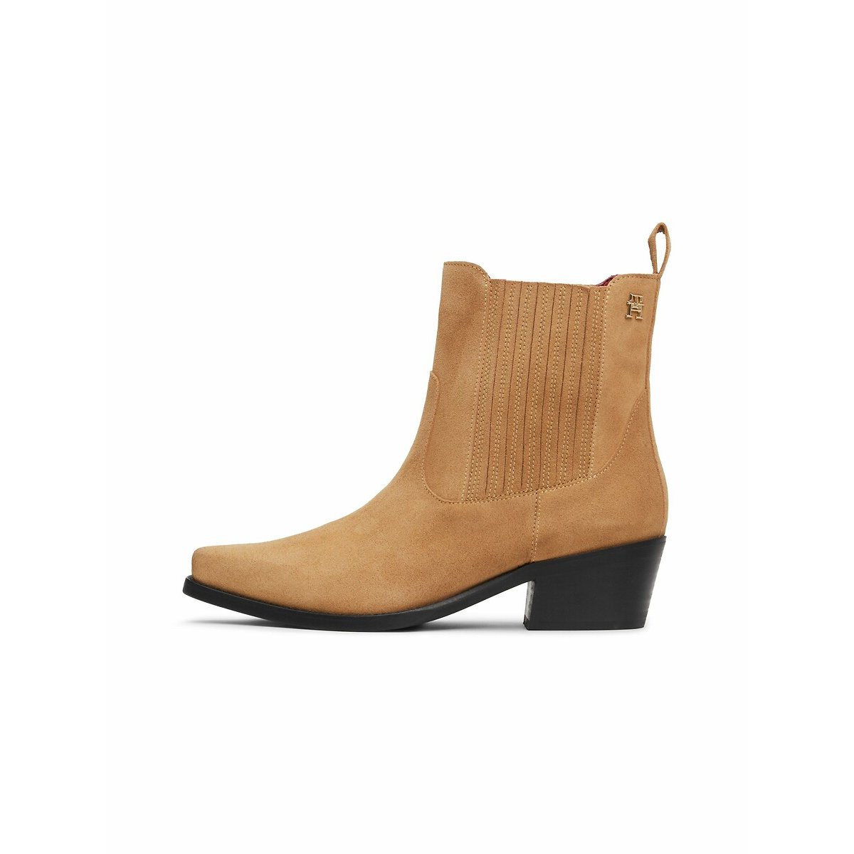 Suede Cowboy Ankle Boots camel, TOMMY HILFIGER