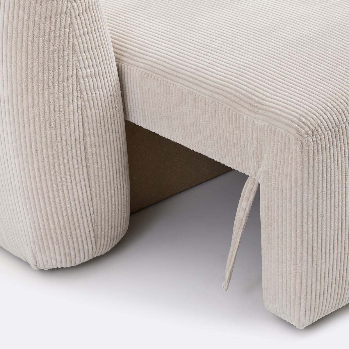 Edith Corduroy 3-Seater Corner Sofa Bed with Storage beige, LA REDOUTE INTERIEURS