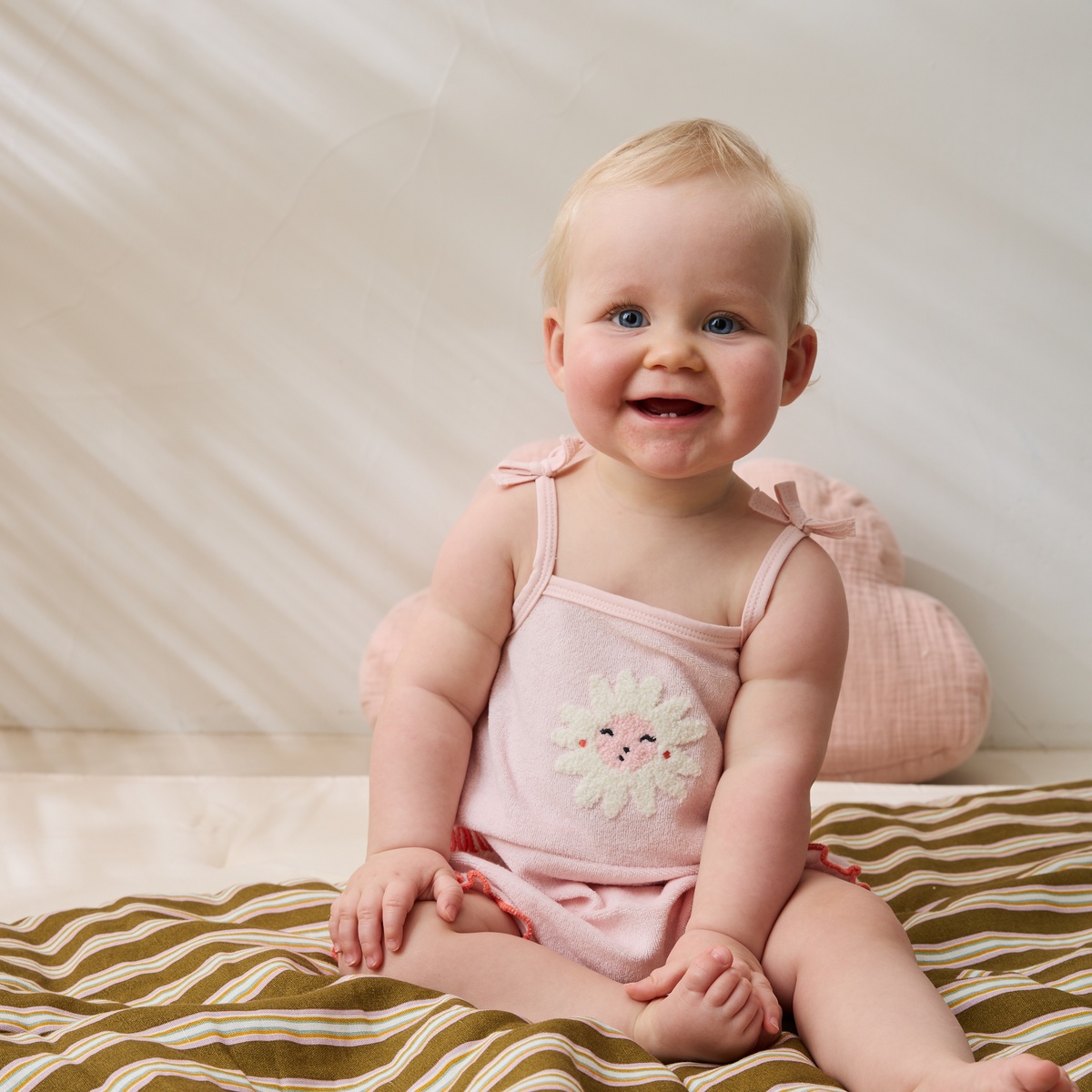 Barboteuse bébé en éponge Saona rose, PETIT BEGUIN