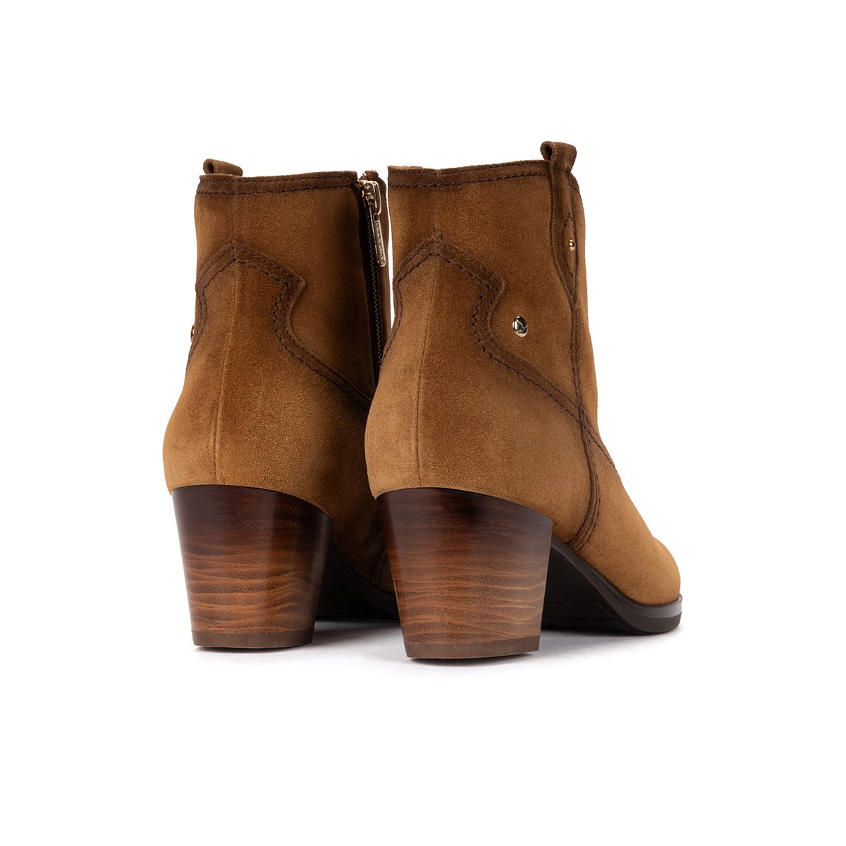 Bottines à talon cuir Zamora brandy, PIKOLINOS
