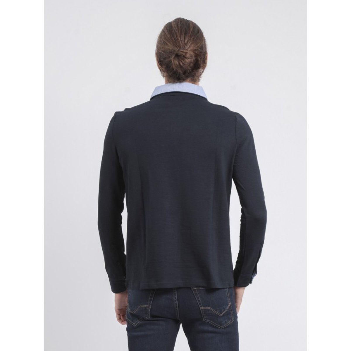 Polo Manches Longues Pur Coton Pokeman bleu marine, RITCHIE