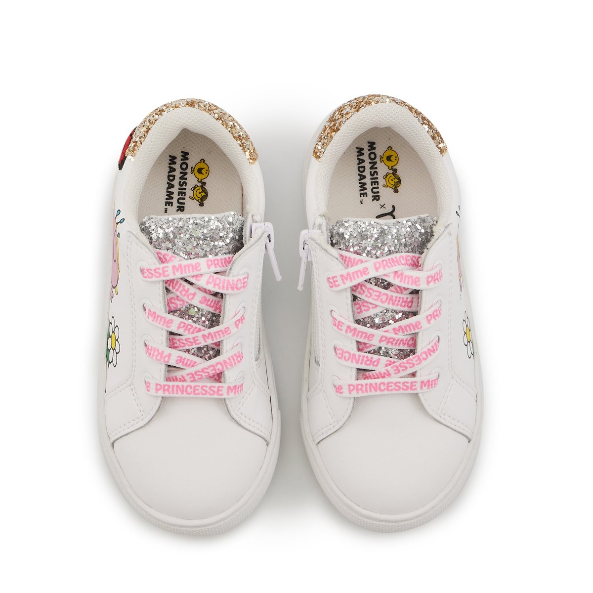 Baskets Enfant En Cuir Mini Simone Monsieur Madame Princesse blanc, BONS BAISERS