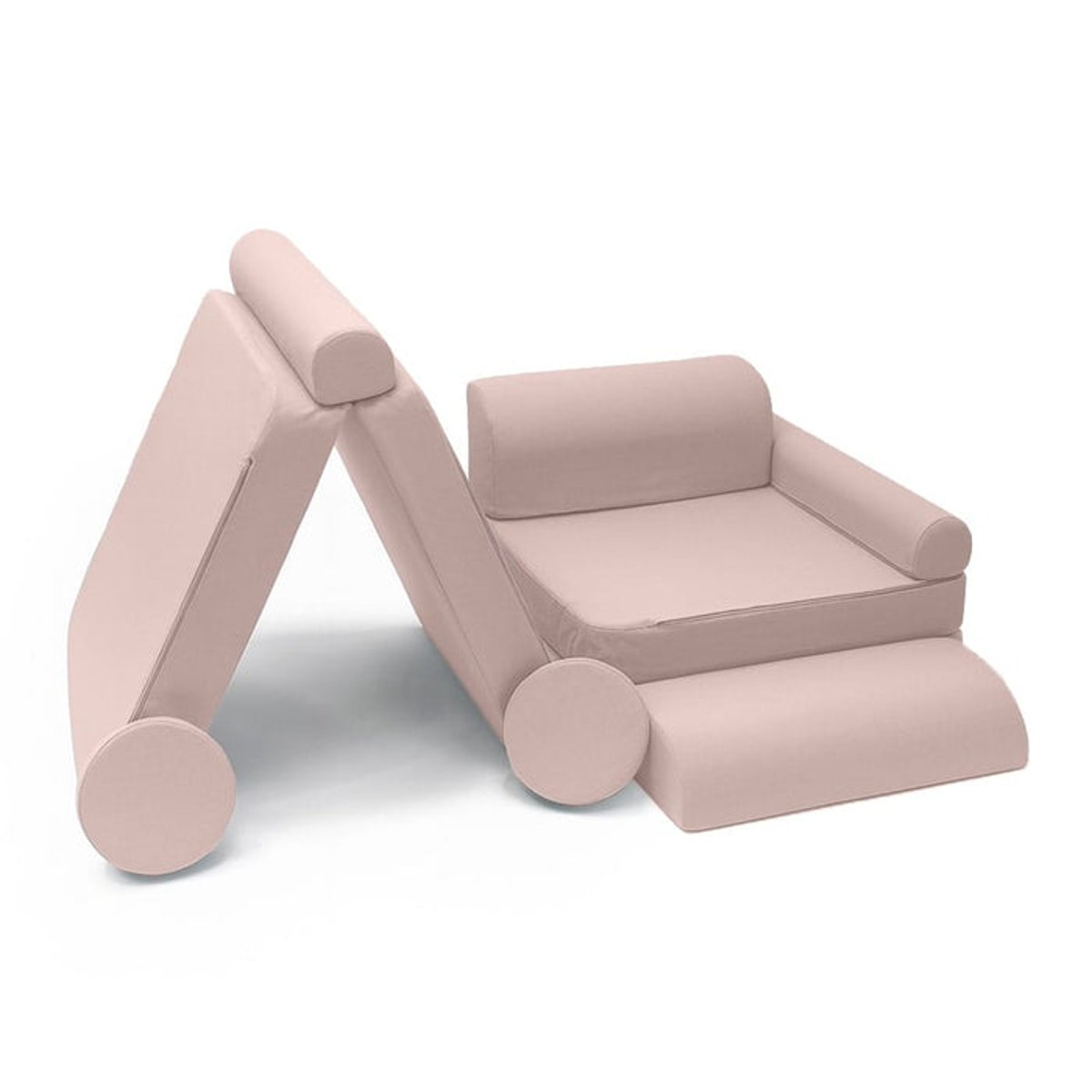 Salon extérieur enfant modulable 8 pcs déperlant rose, MEOW BABY