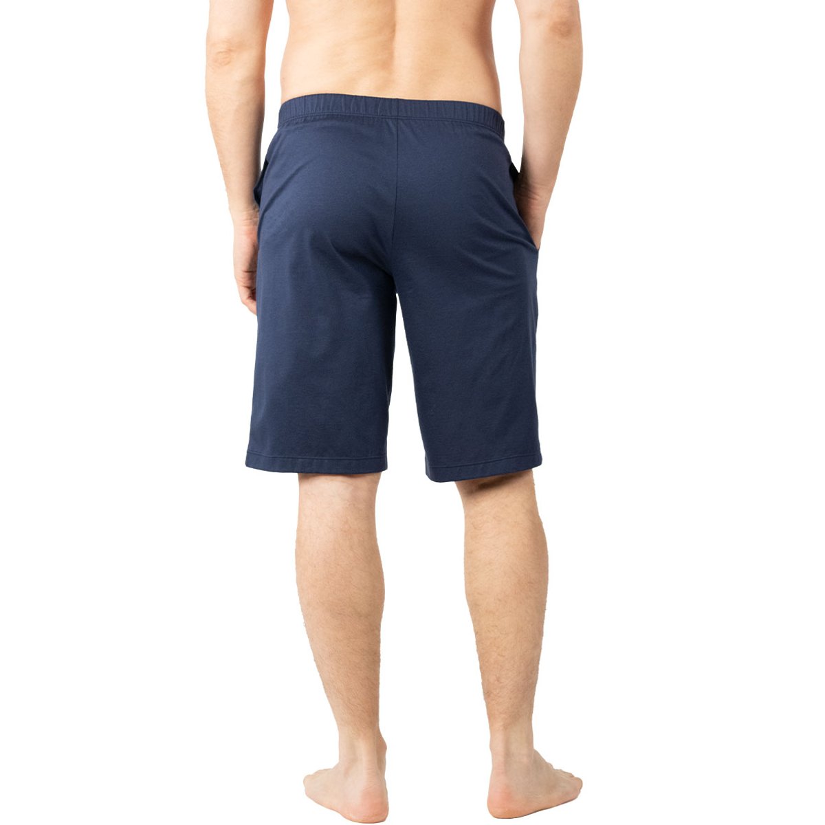 Pyjama court ouvert MERCERISE bleu marine/rouille, EMINENCE