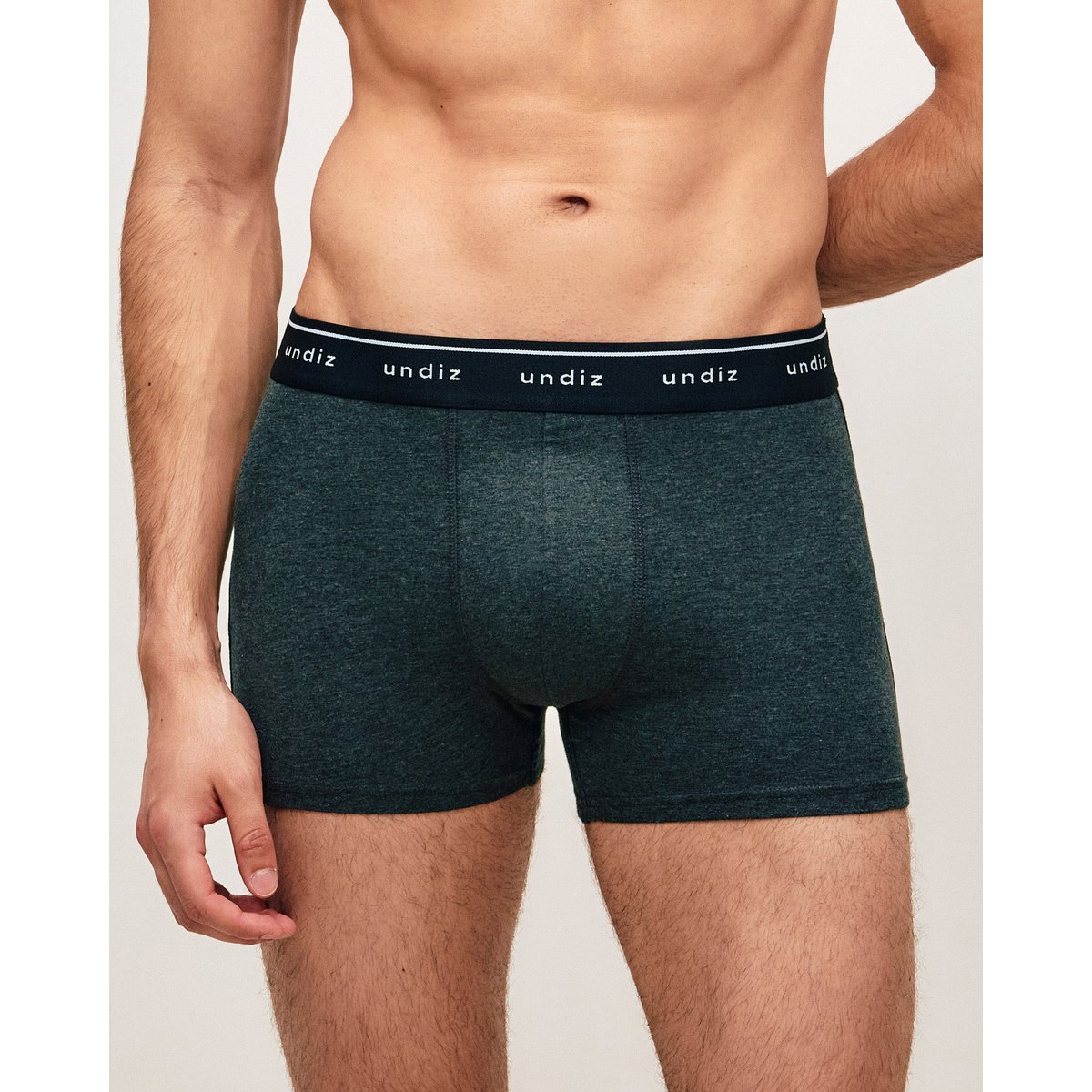 Boxer uni en coton BOXERUNIZ gris foncé, UNDIZ