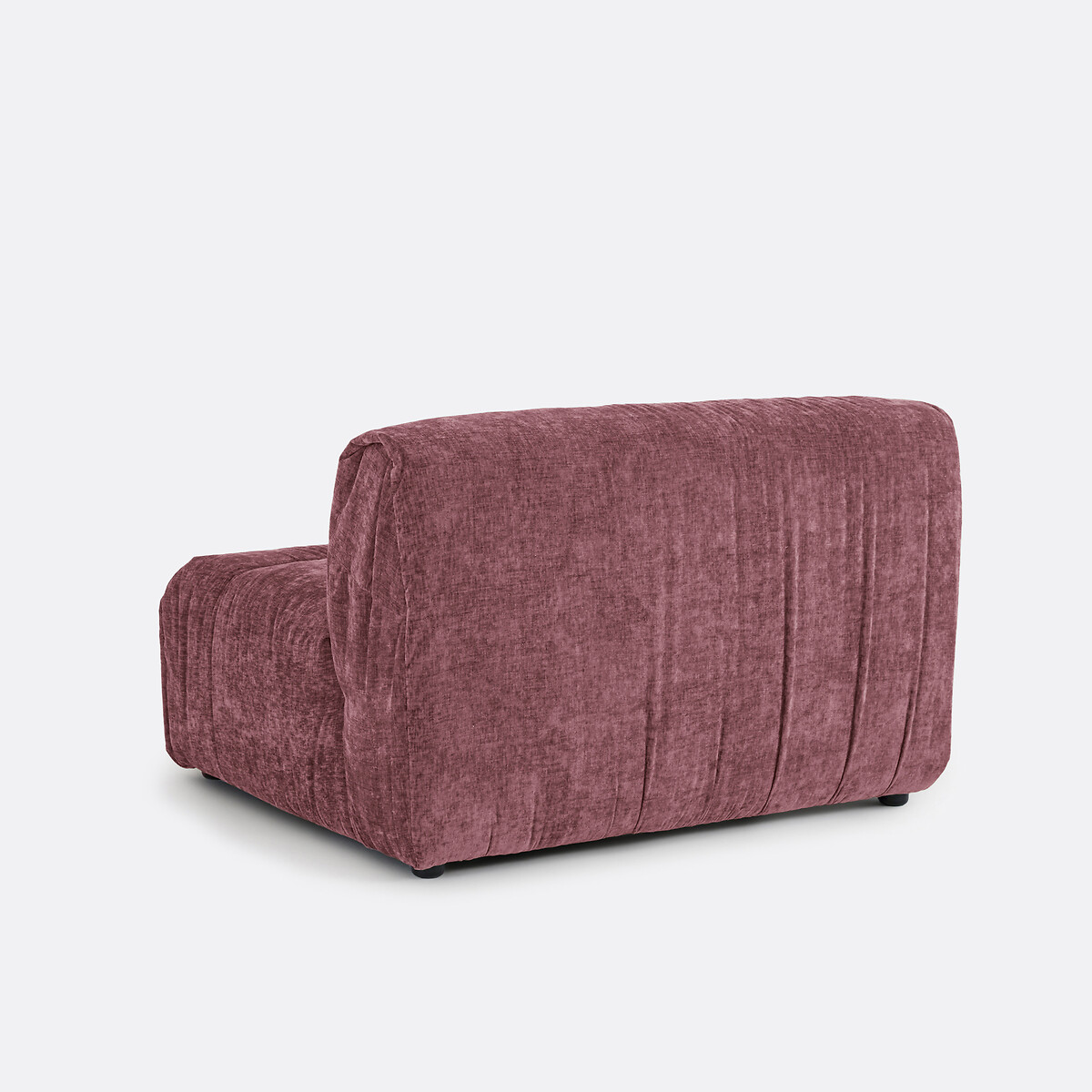 Élément chauffeuse pour canapé modulable, en chenille flammée, SWEETY prune, LA REDOUTE INTERIEURS