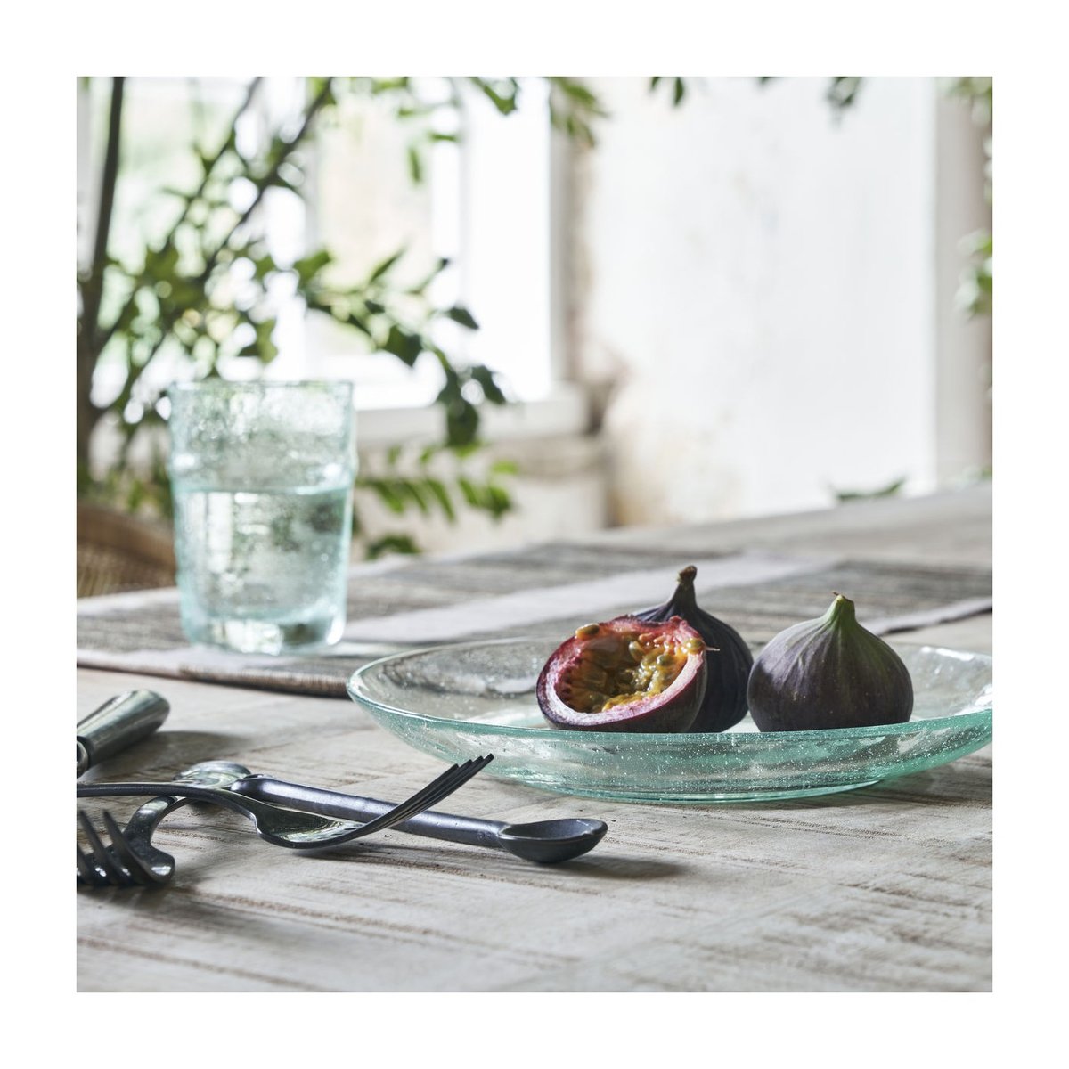 Assiette Rain lot de 2 Diam 21 cm bleu, HOUSE DOCTOR