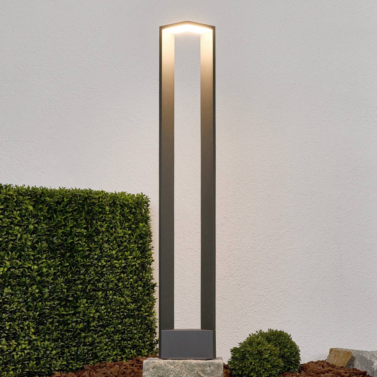 Luminaire extérieur en aluminium moderneLED anthracite, blanc, LUCANDE