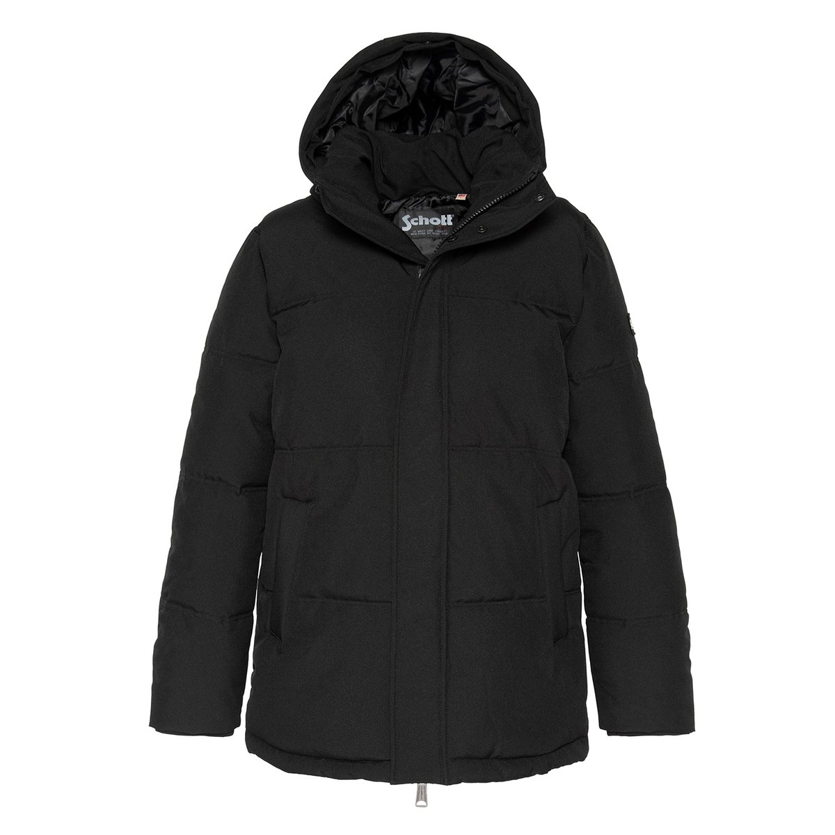 Parka à capuche noir, SCHOTT