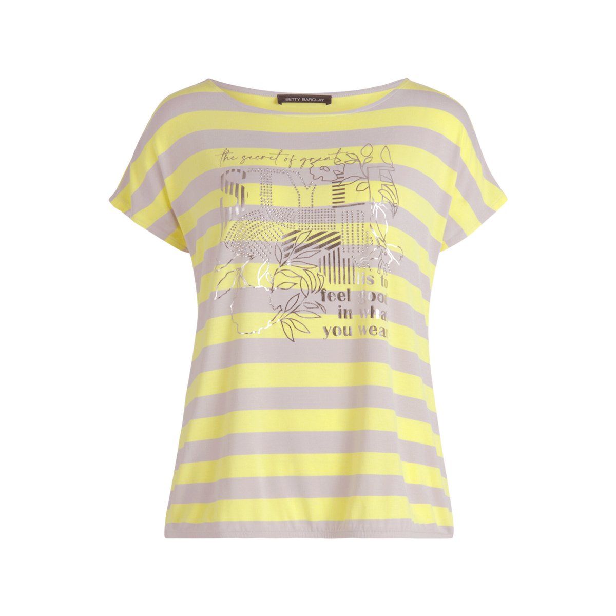 Haut imprimé à élastique beige/yellow, BETTY BARCLAY