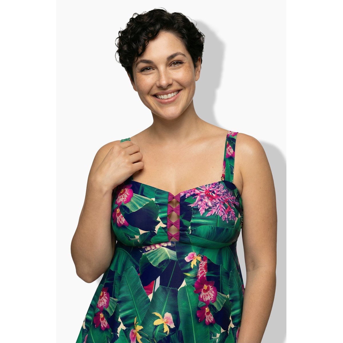 Tankini à fleurs menthe verte, ULLA POPKEN
