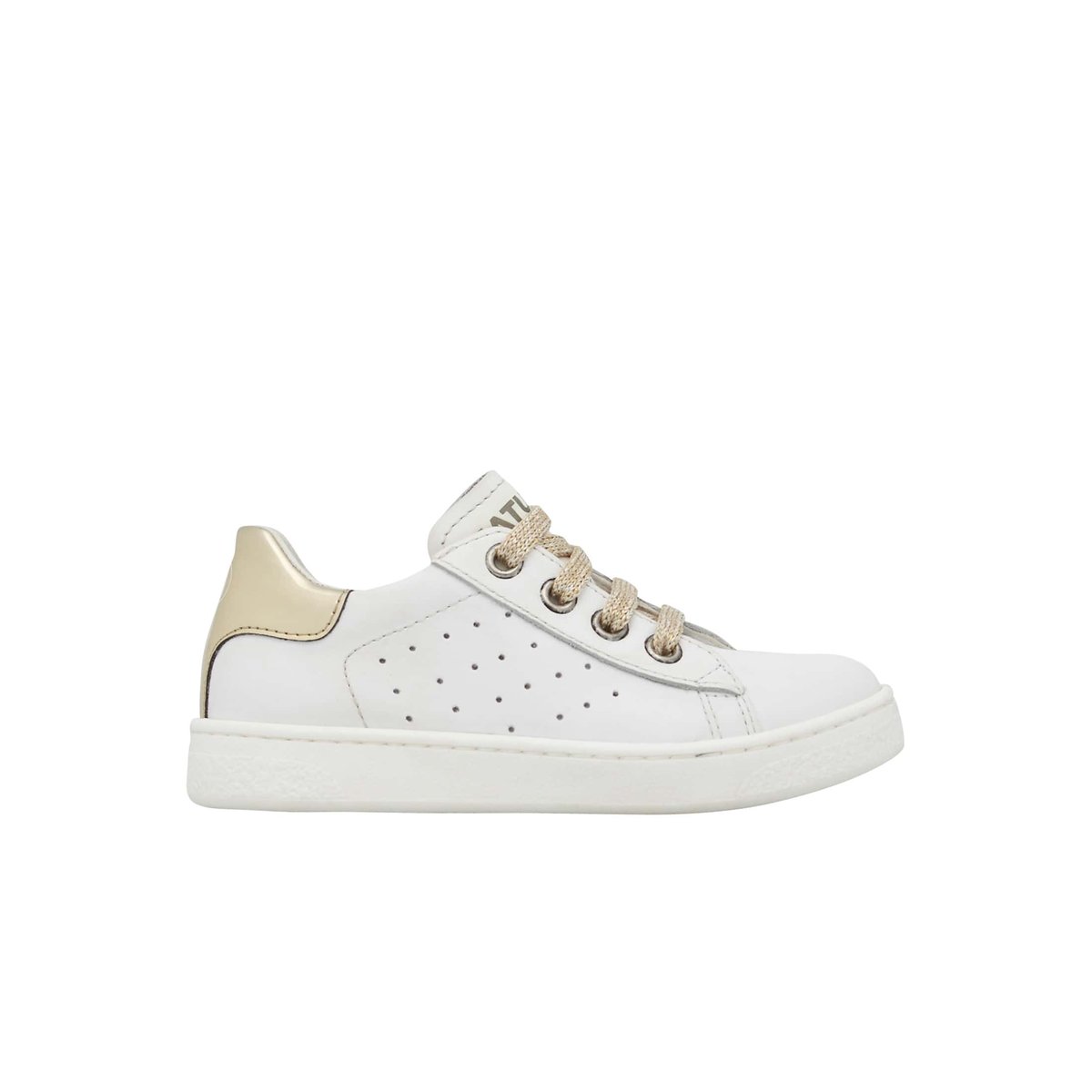 Baskets en cuir HASSELT 2 ZIP. blanc-platine, NATURINO