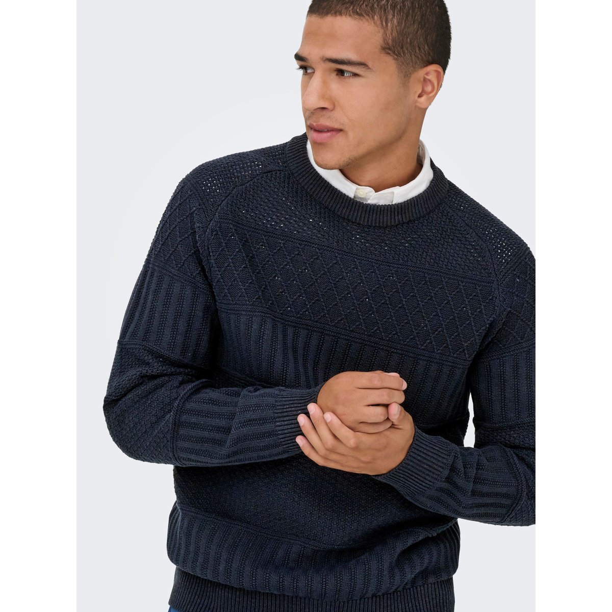 Pull En Maille dark navy, ONLY & SONS
