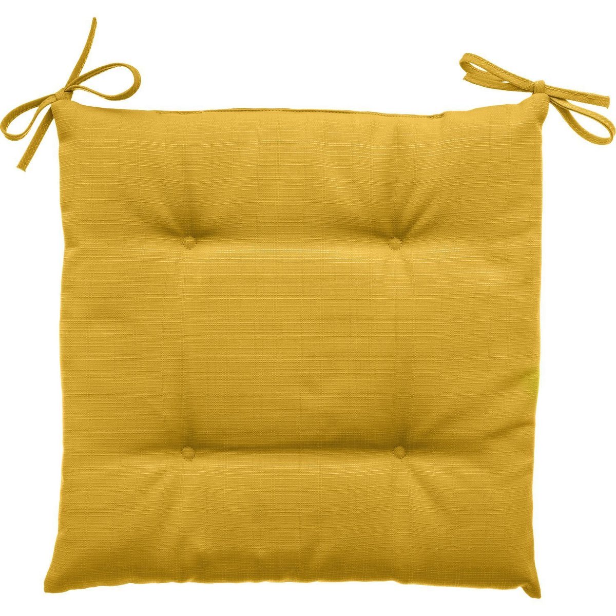 Lot de 2 galettes de chaise d'extérieur KORAI jaune, TOILINUX