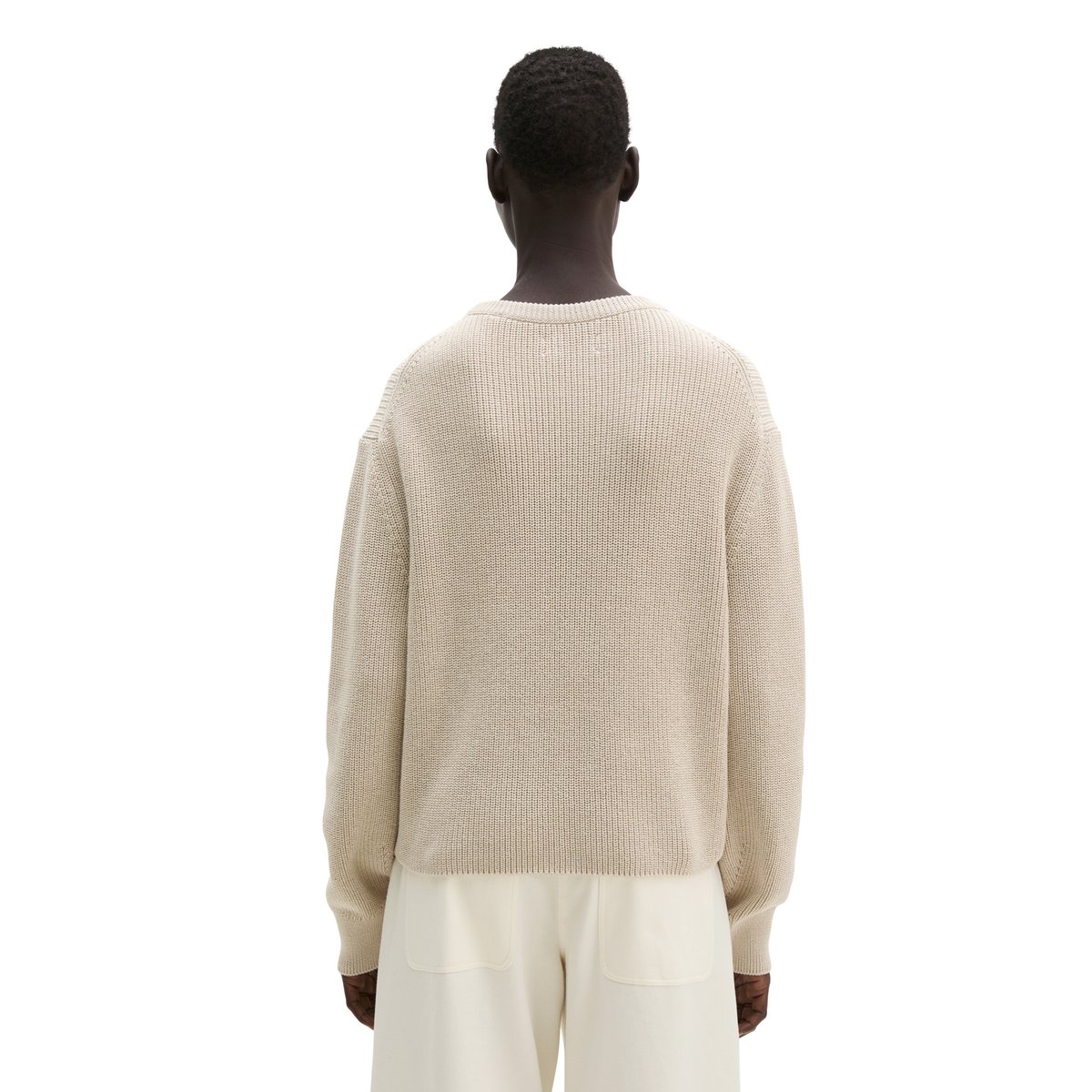 Pull en vrac en coton organique lourd beige, MARC O'POLO