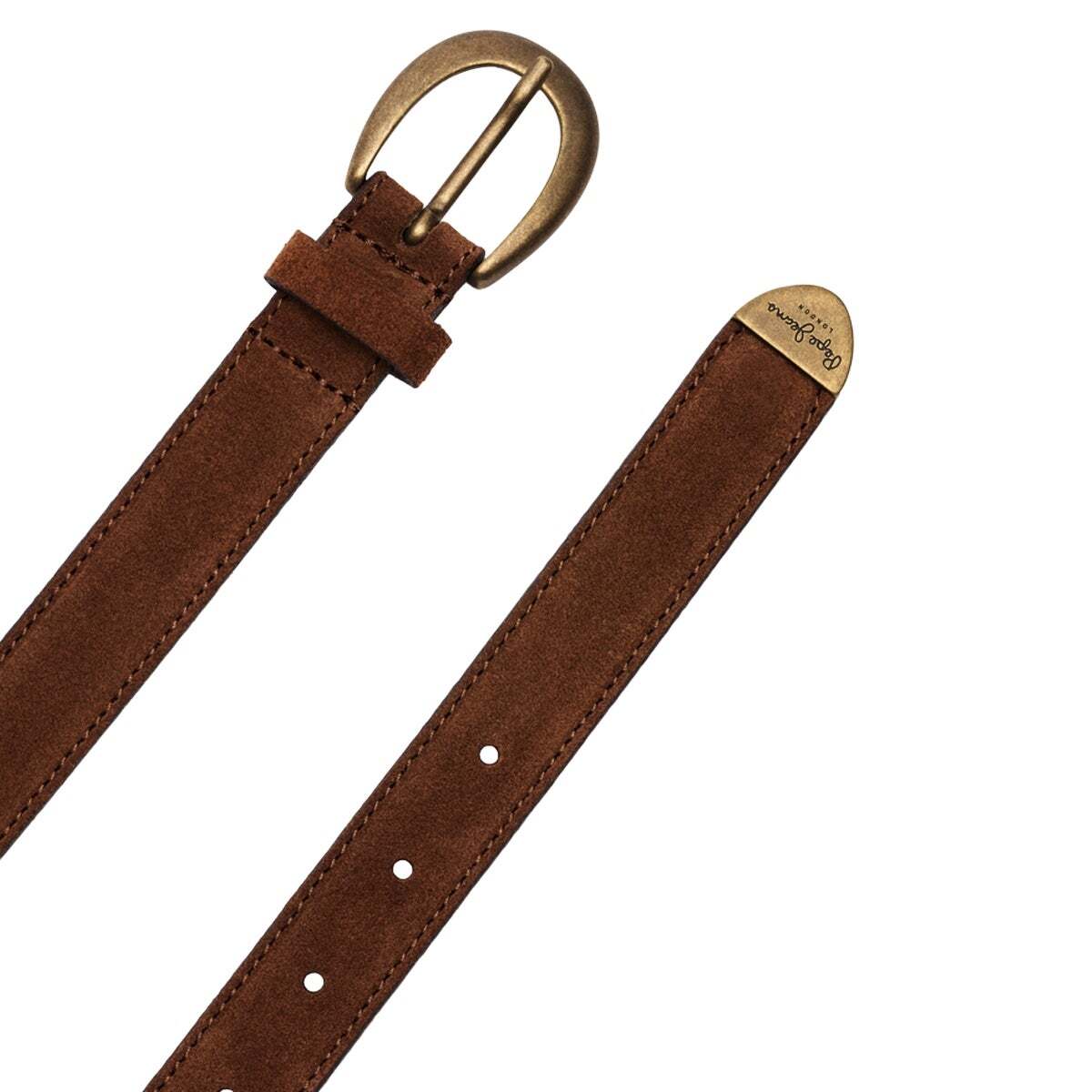 Ceinture En Daim Avec Boucle Ovale beige étoiles, PEPE JEANS