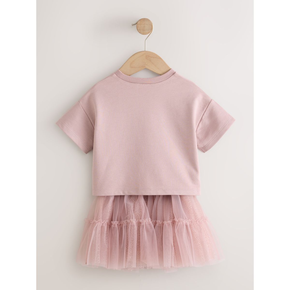Ensemble haut à manches courtes et jupe tutu lapin rose rembourré, NEXT