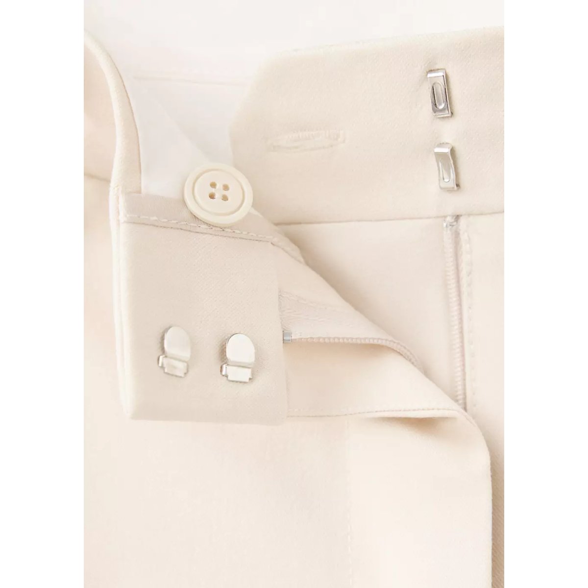Pantalon costume pinces écru, MANGO