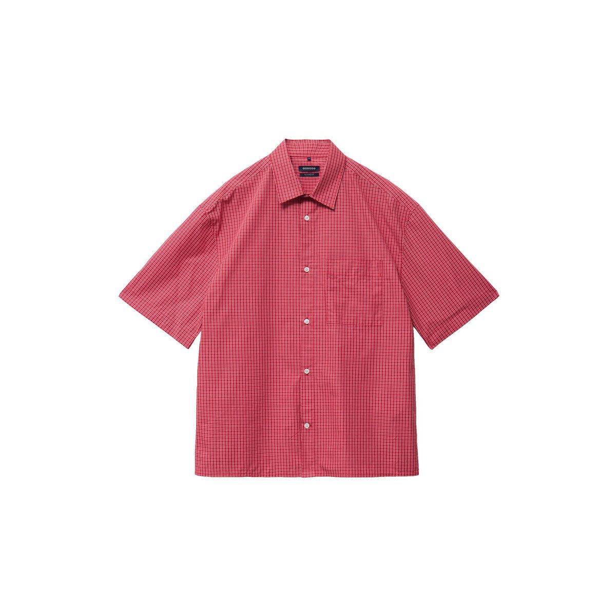 Chemise boyfriend en coton rouge, BONOBO