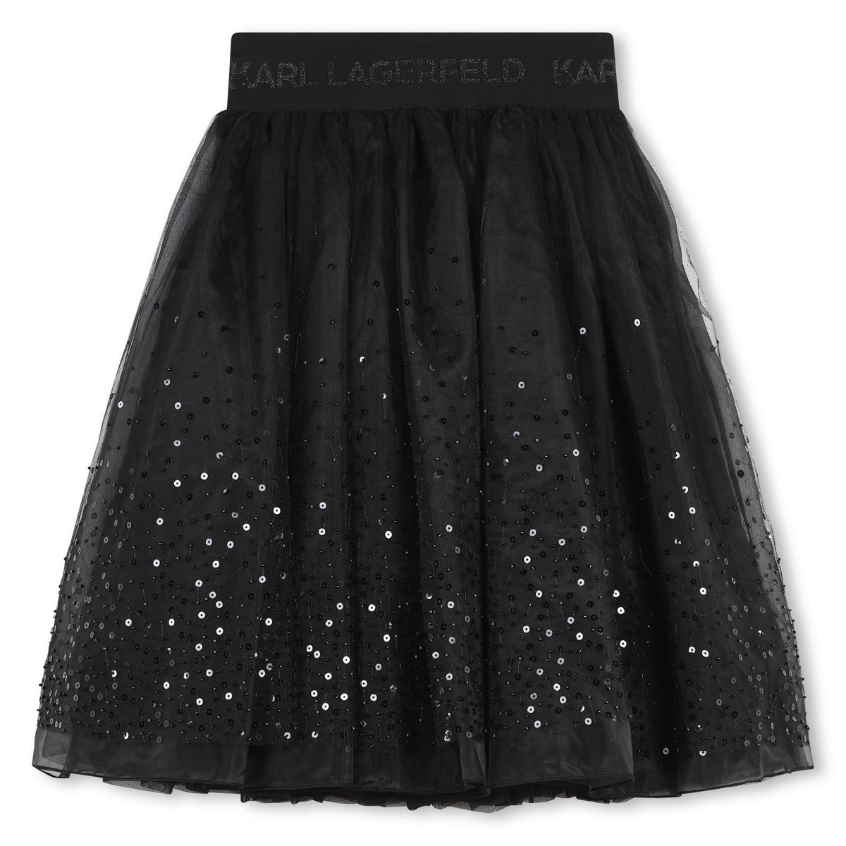 Jupon en tulle avec sequins black, KARL LAGERFELD KIDS