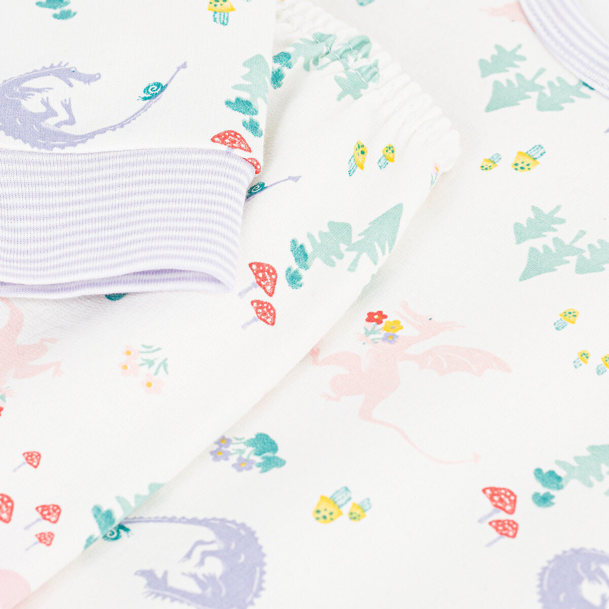 Pyjama en molleton, imprimé dinos imprimé, PETIT BATEAU