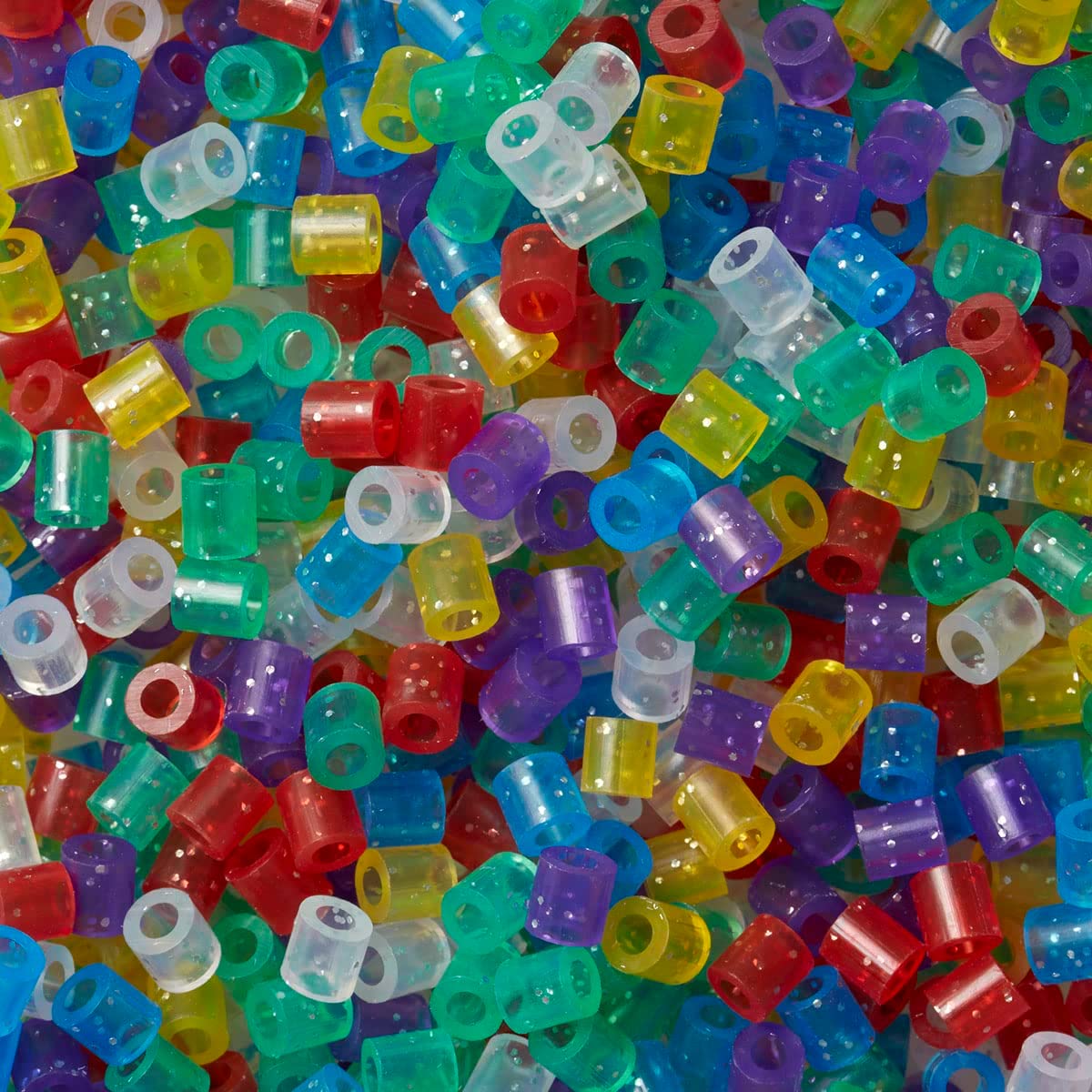 Sachet 1000 perles plastique Midi paillettes rouge, HAMA