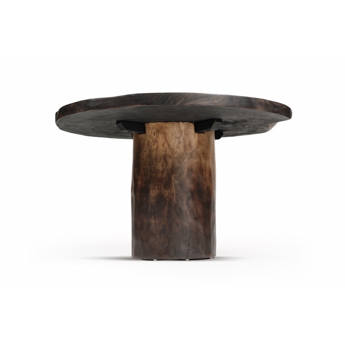 Table ronde en bois - LOREA marron, MATHI DESIGN