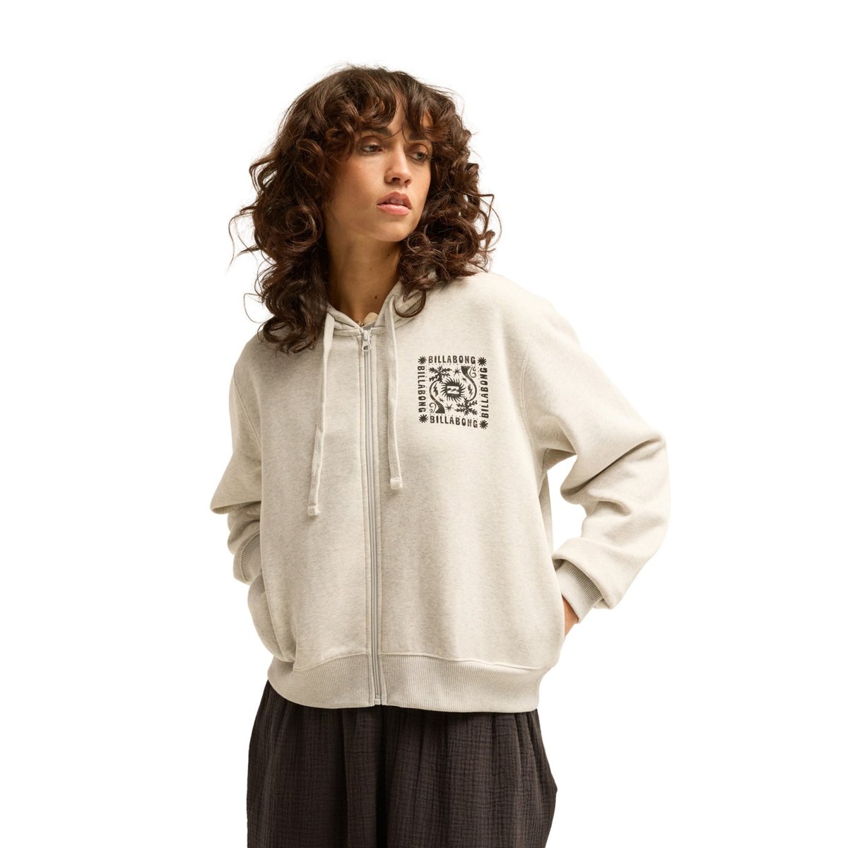 Sweat capuche zippé ALWAYS LOOKING gris grey heather, BILLABONG