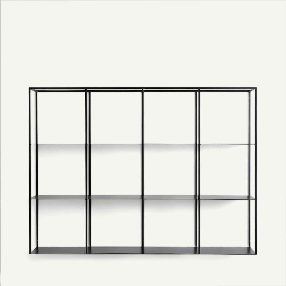 Libreria a parete in acciaio, altezza 100,6 cm, PARALLEL nero , AM.PM