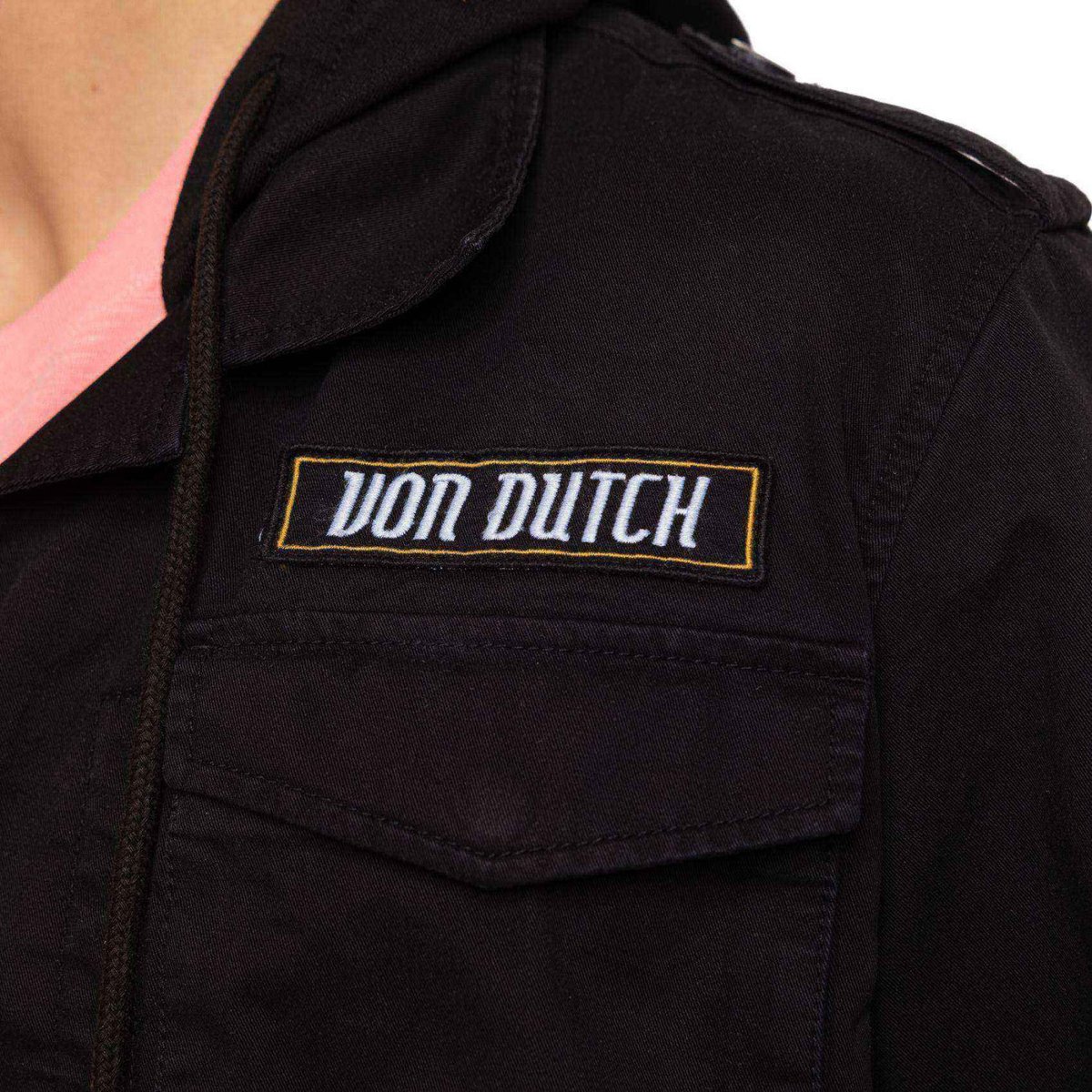 Veste militaire en coton SALT noir/blanc/orange, VON DUTCH