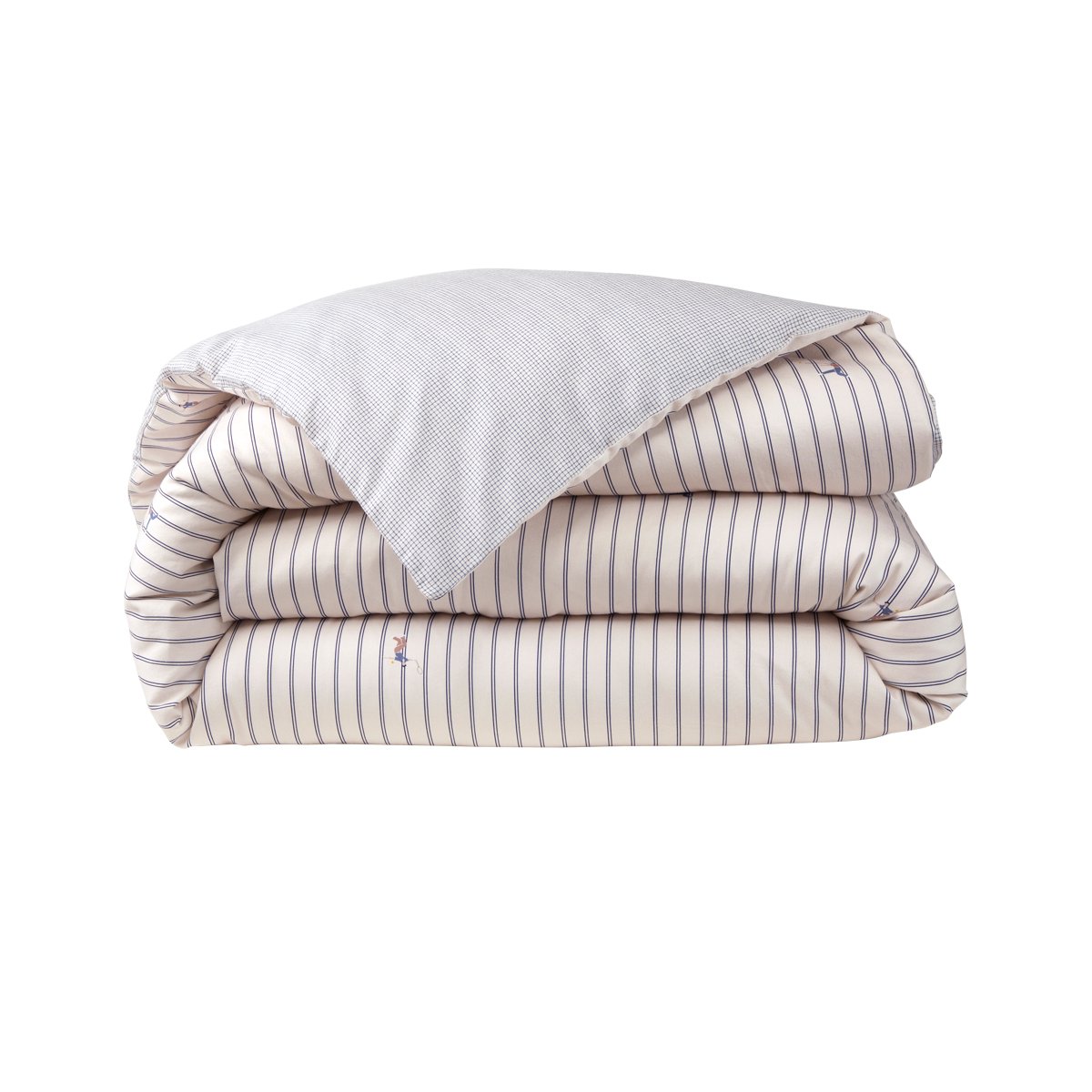 Housse de couette en satin de coton lavé, L MATCH POINT multicolore, LACOSTE HOME