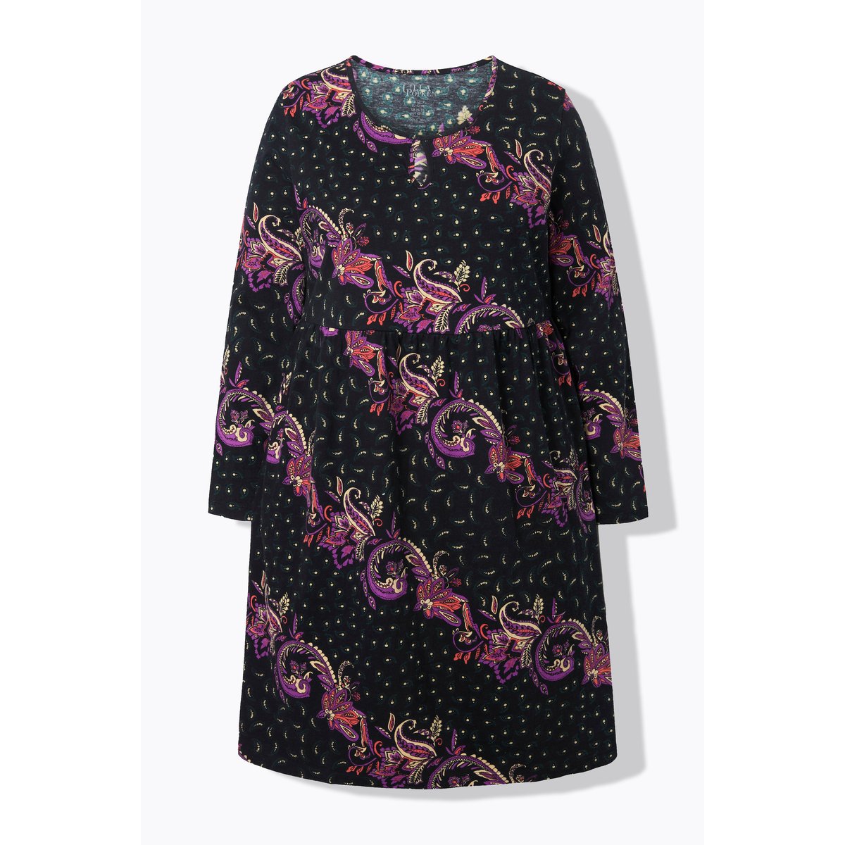 Robe en jersey motif cachemire noir, ULLA POPKEN