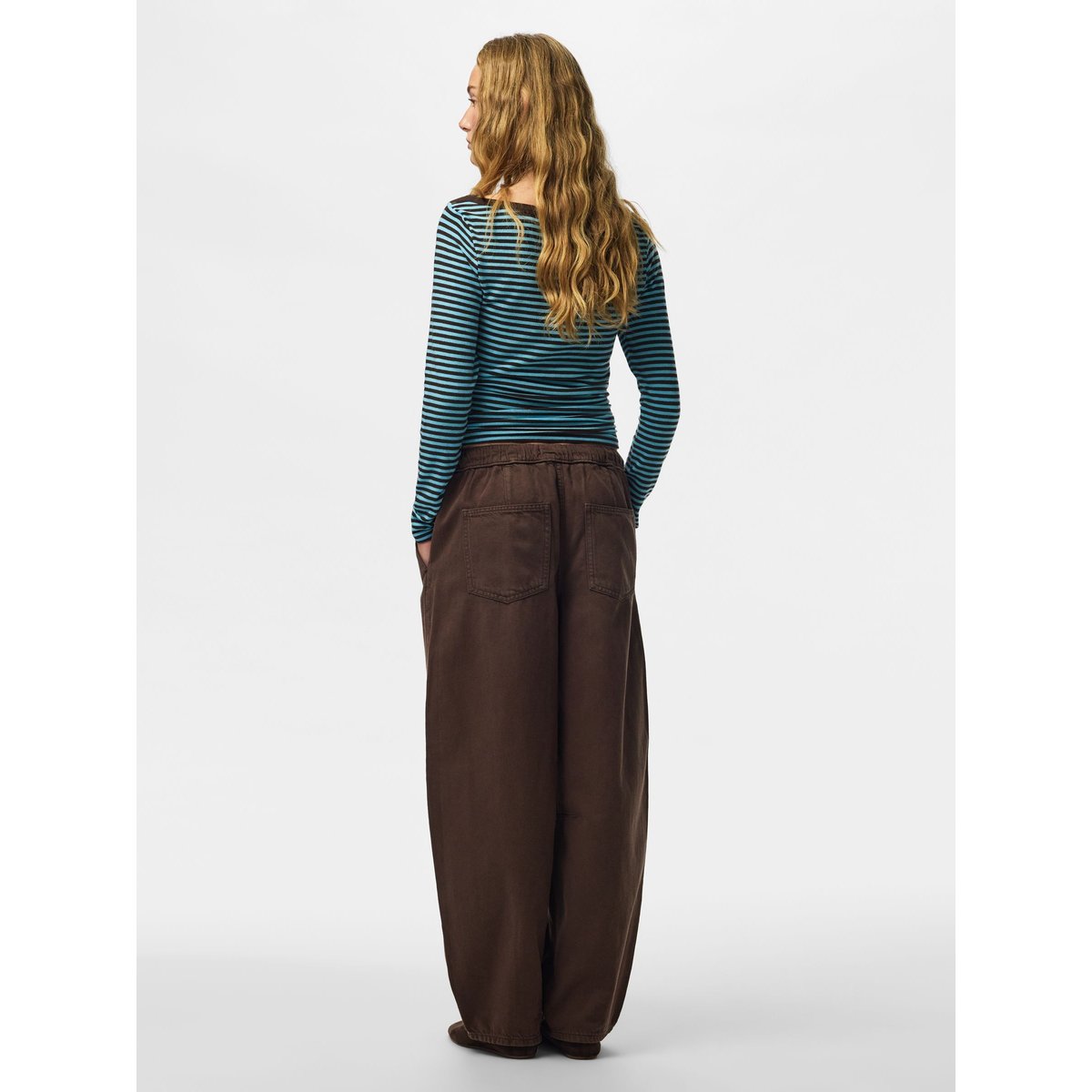 Jeans Barrel marron - hot fudge1, PIECES