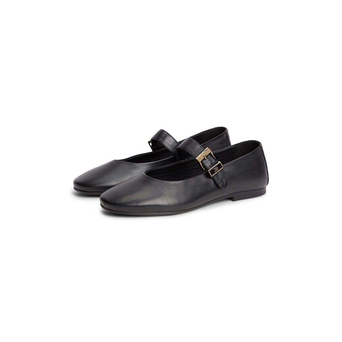 Ballerine basse in pelle nero , TOMMY HILFIGER