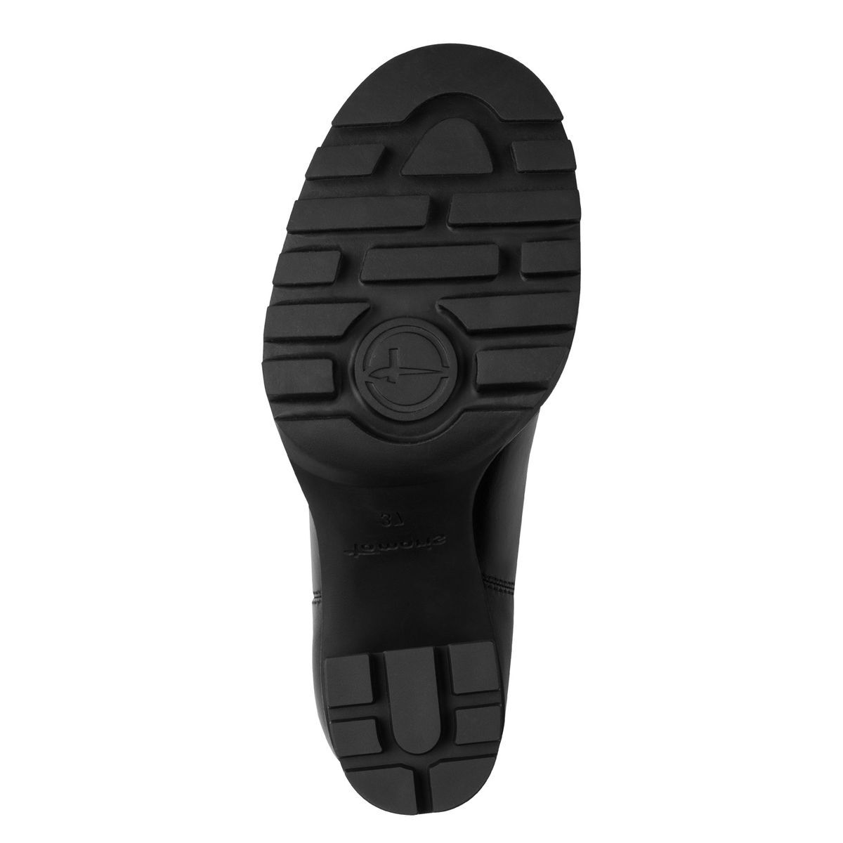 Bottine Chelsea en cuir noir mat, TAMARIS