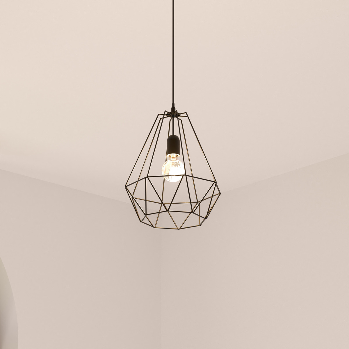 Suspension filaire métal DRIM noir, ATMOSPHERA