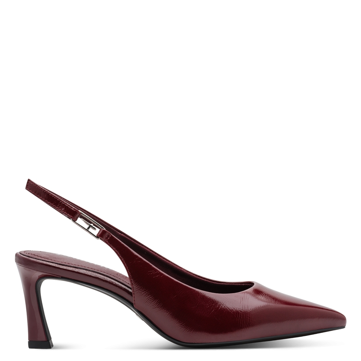 escarpin en cuir violet fauve nacré, TAMARIS