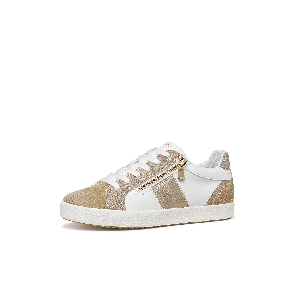 Baskets respirantes zippées, BLOMIEE blanc/beige, GEOX