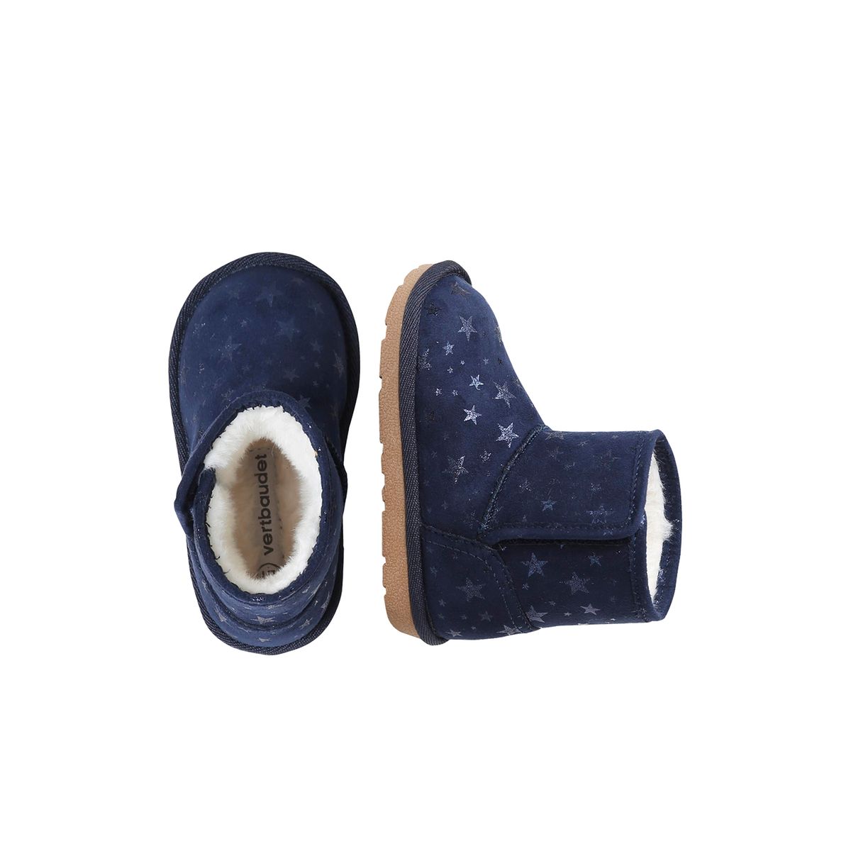 Bottes fourrées bleu marine, VERTBAUDET